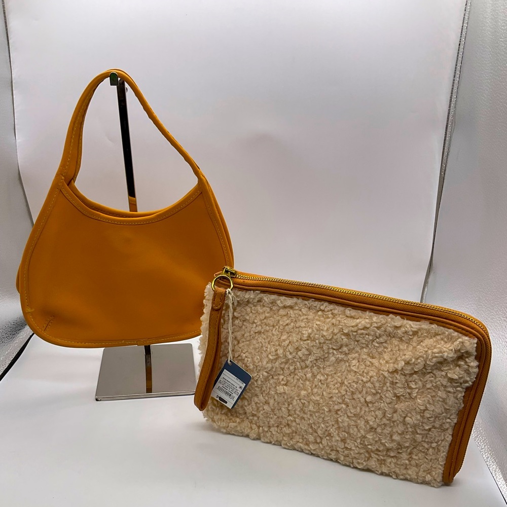 NWT UNIVERSAL THREAD‎ FURRY CLUTCH AND CUTE HANDBAG BUNDLE